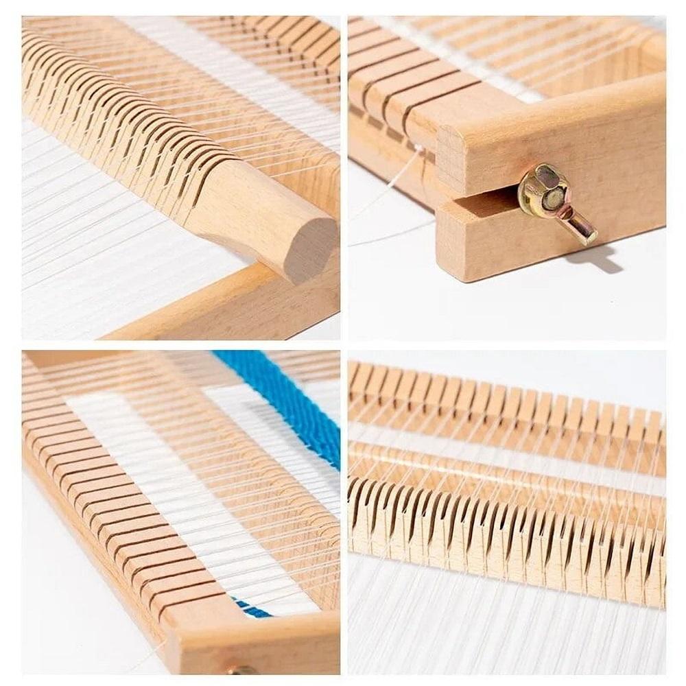 Webstuhl Bausatz Holz Kettfaden Webrahmen 15.711.81.4 Zoll Handstrick Webstuhl Wandteppich Handgestrickte Maschine DIY Gewebtes Set