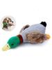 Cute Plush Duck Squeaky Dog Toy with Sound Stuffed Animal Chew Rope Teeth Cleaning Pet Accessories