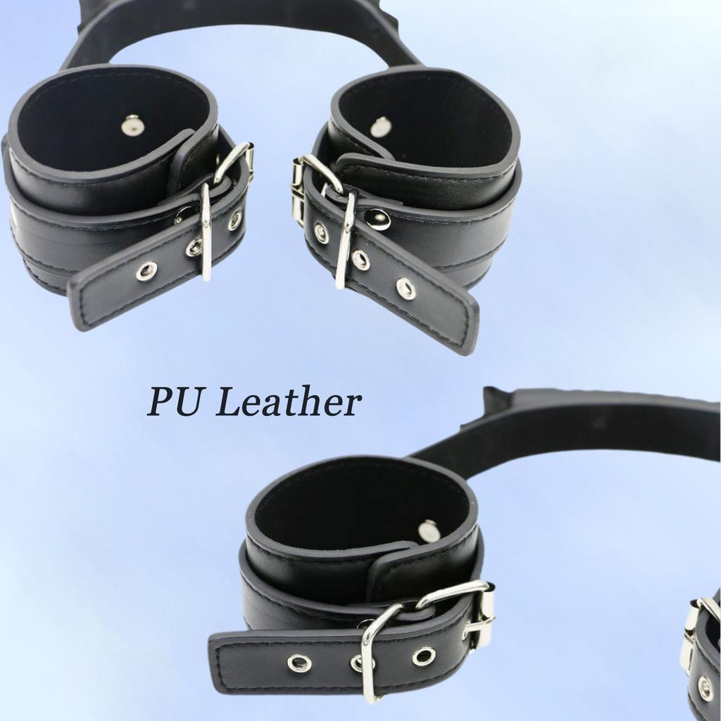 SM Bondage Handcuffs Soft Lift Adjustable Leather Handcuffs For Women Sex Toys Restraints Fetish Sexual Cuffs For Adult Couples