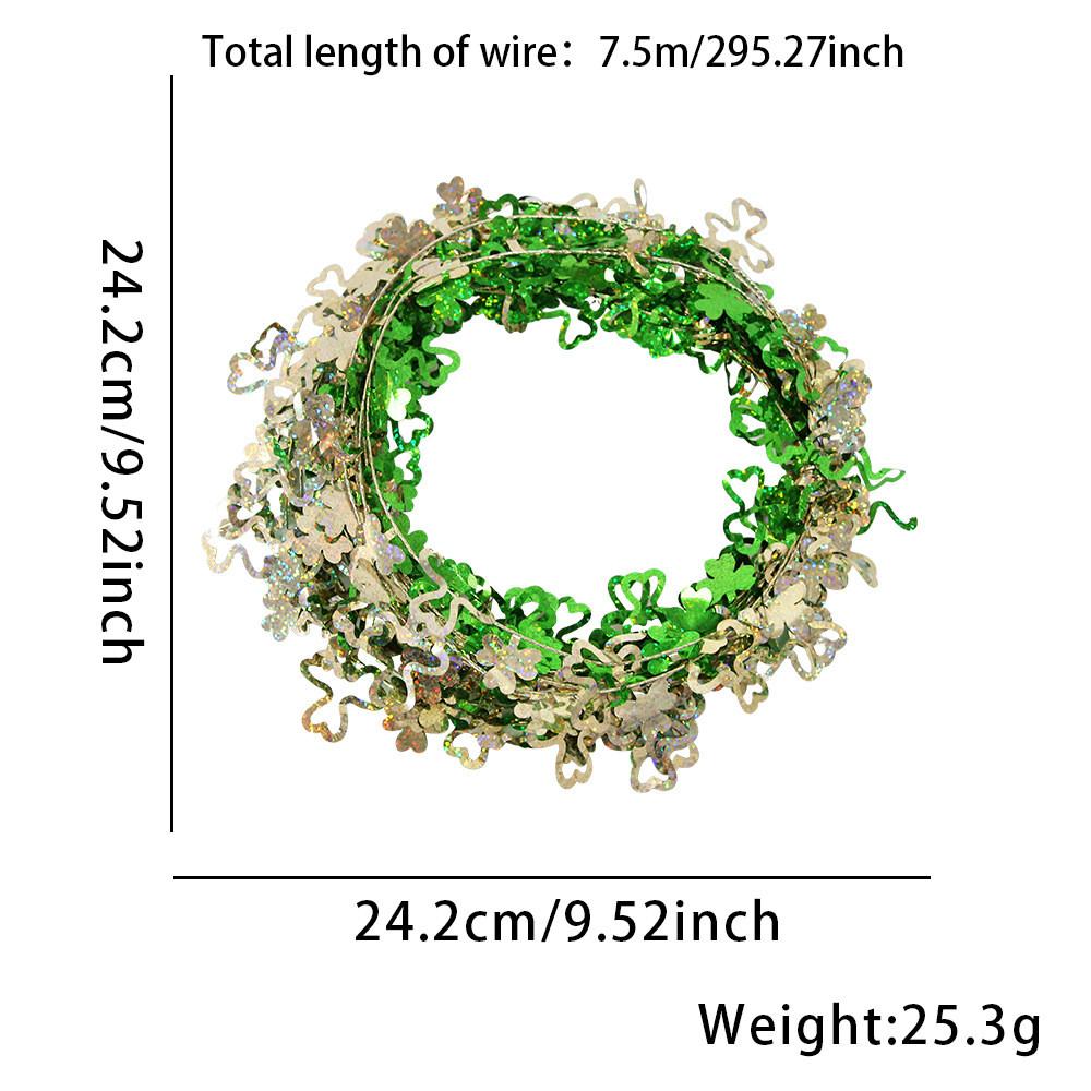 

St Unique Patricks Day Shamrock Decorative Wreath With Eyecatching Colorful Features Metal StyleA