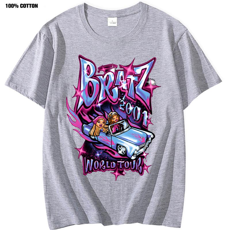 Bratz T Shirts Women Summer Street Oversized Tshirt Harajuku Y2k Tops Unisex Women Casual Cotton Short Sleeve Plus Size Tshirt