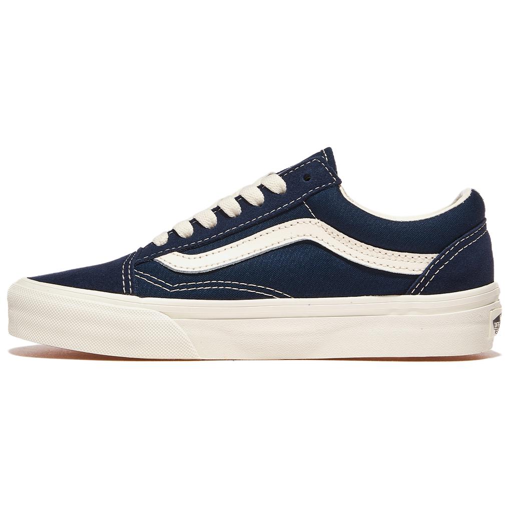 Vans Old Skool Series Comfortable Versatile Fashion Low-Top Skate Shoes Unisex Sneakers Blue White VN000CT8DTQ