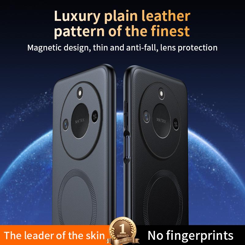 For Honor X60 Case Magnetic Leather Shield Cover For Honor X60 High Quality Anti-Fingerprint Non-Slip PC+TPU