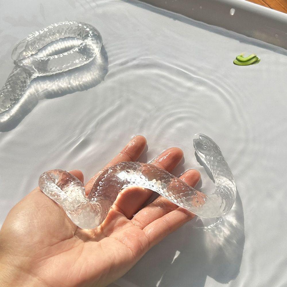 Transparent Snake Decompressing Toys Stress Relief Simulation Snake Figurine  Gift