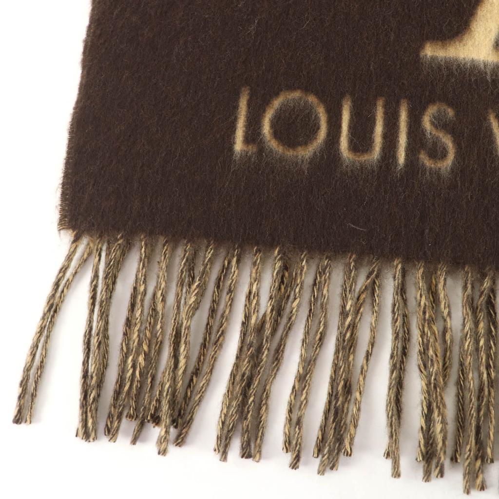 Great LOUIS VUITTON Scarf Escalp Reykjavik Monogram Brown cashmere 401486 Used