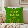 Fashion Casual Minimal BBrazil icon Cushion Cover Linen Pillowcase Soft  for Sofa Bed Home Room Decor