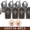Castello Medievale Cavalieri Soldato Figure Blocchi da Costruzione Fanteria Legione Impero Guerriero Arco Spada Casco Milizia Mattoncini Giocattolo Regali