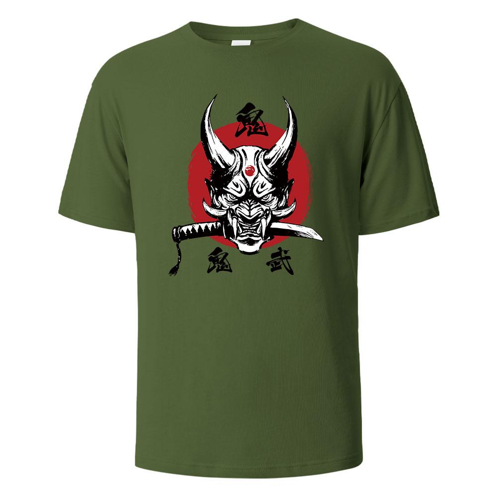 Onimusha Graphic Printed Mens TShirts 100 Cotton Breathable Comfortable Tops For Men Summer Oversize Harajuku Men Clothing