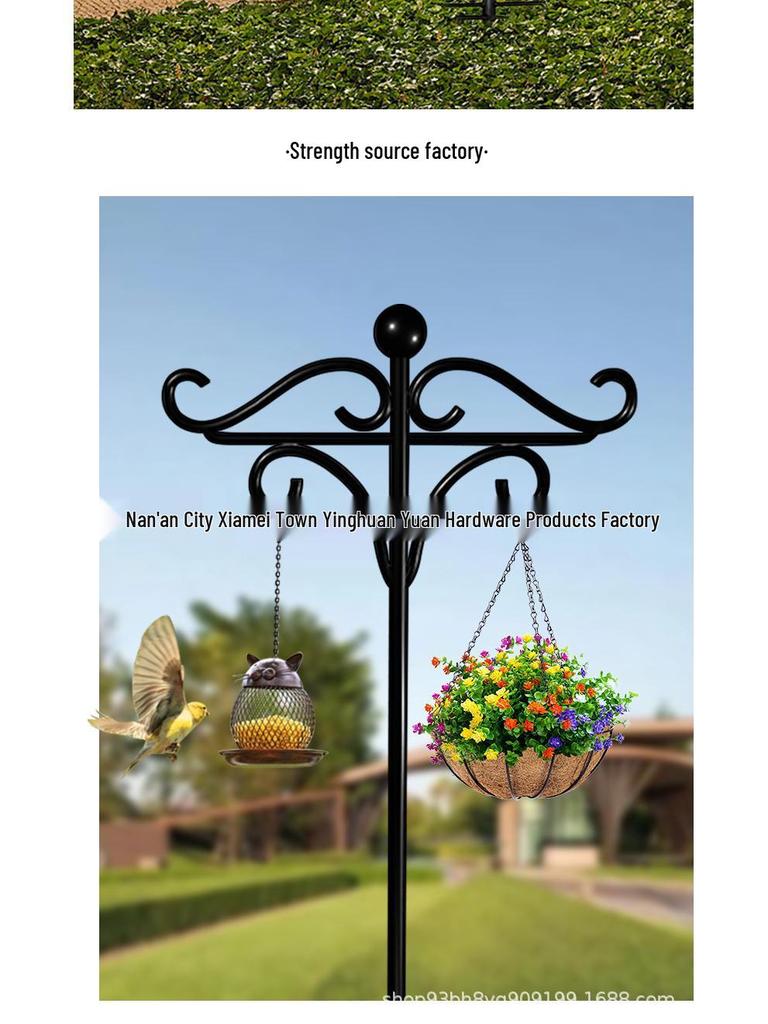 Outdoor Iron Art Metal Shepherd Hook for Garden and Wedding Decoration