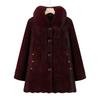 Old Lady Winter Cotton-padded Coat with Velvet To Keep Warm, New Grandma Imitation Fur Coat, Old Man Mother Thick Coat
