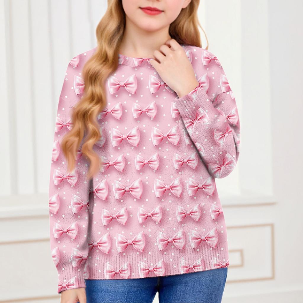 Sweatshirts For Children Boys And Girls Knit Sweater Cute Shirt Fall Crewneck Pullover Tops