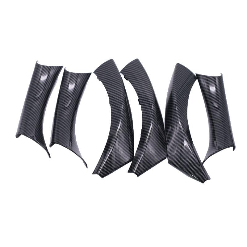 Für BMW 3 Serie E90 E91 E92 316 318 320 325 328i 2004-12 Carbon Textur Auto Innen tür Armlehne Griff Pull Rahmen Abdeckung