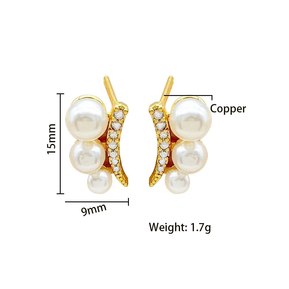 Brincos de Pérola com Diamante Mais Vendidos Brincos de Zircônia de Alta Qualidade Brincos da Moda para Menina