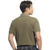 Adidas Golf Olive Strata Short Sleeve Polo Shirt with Logo and UV Protection Men's One-Point