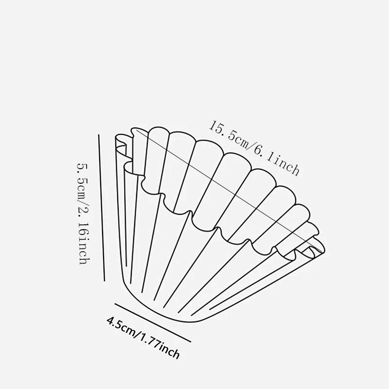 50pcs-White Coffee Filters Single Serving Paper for Coffee Machine 155*45mm White Filter Paper Cake Cup Coffee Paper Bowl