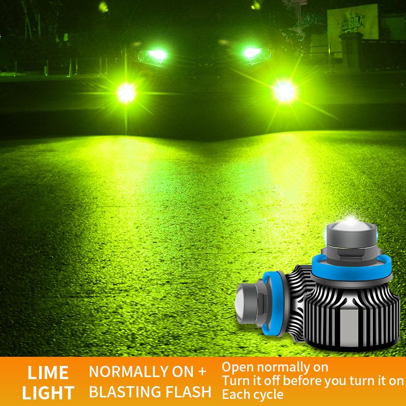 2 Stück LED Nebelscheinwerfer H11 H8 H9 9006 HB4 9005 HB3 H7 Autolampen Auto Front Nebellampe 12V 24V Tagfahrlicht mit Stroboskop