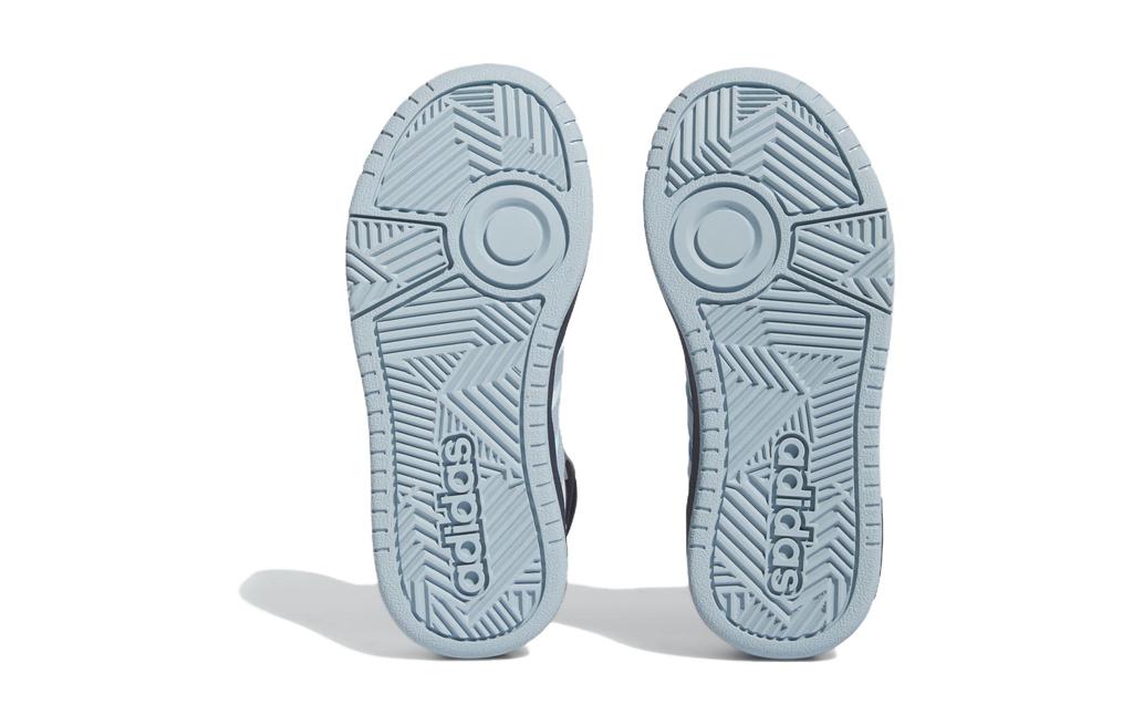 Adidas Hoops 3.0 Mid Cushioning, Wear Resistant High top Skateboard Shoes White Blue Teal Kids' IF7737
