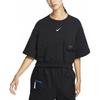 Nike Sportswear City Utility Solid Logo Loose Short Sleeve T-Shirt Women Tops Black DV8039-010