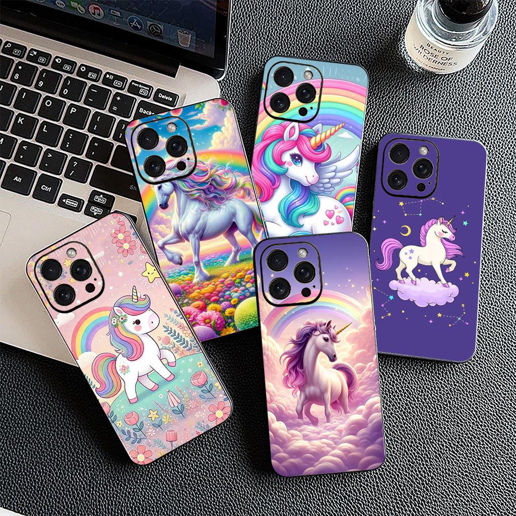 Cover for Samsung Galaxy S24 S25 S23 FE Ultra Plus S7 Edge S25+ S23+ A56 5G Casing Silicone Phone Case Unicorn Horse Wallpaper