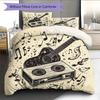 Musical instrument notes  Pattern Bedding Quilt Set Quilt Cover Pillowcase Home Decoration  Gift (1 * duvet cover + 2 * pillowcase, without core)
