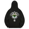 Khb0120 Eye Of Horus Fleece Hoodie - Black