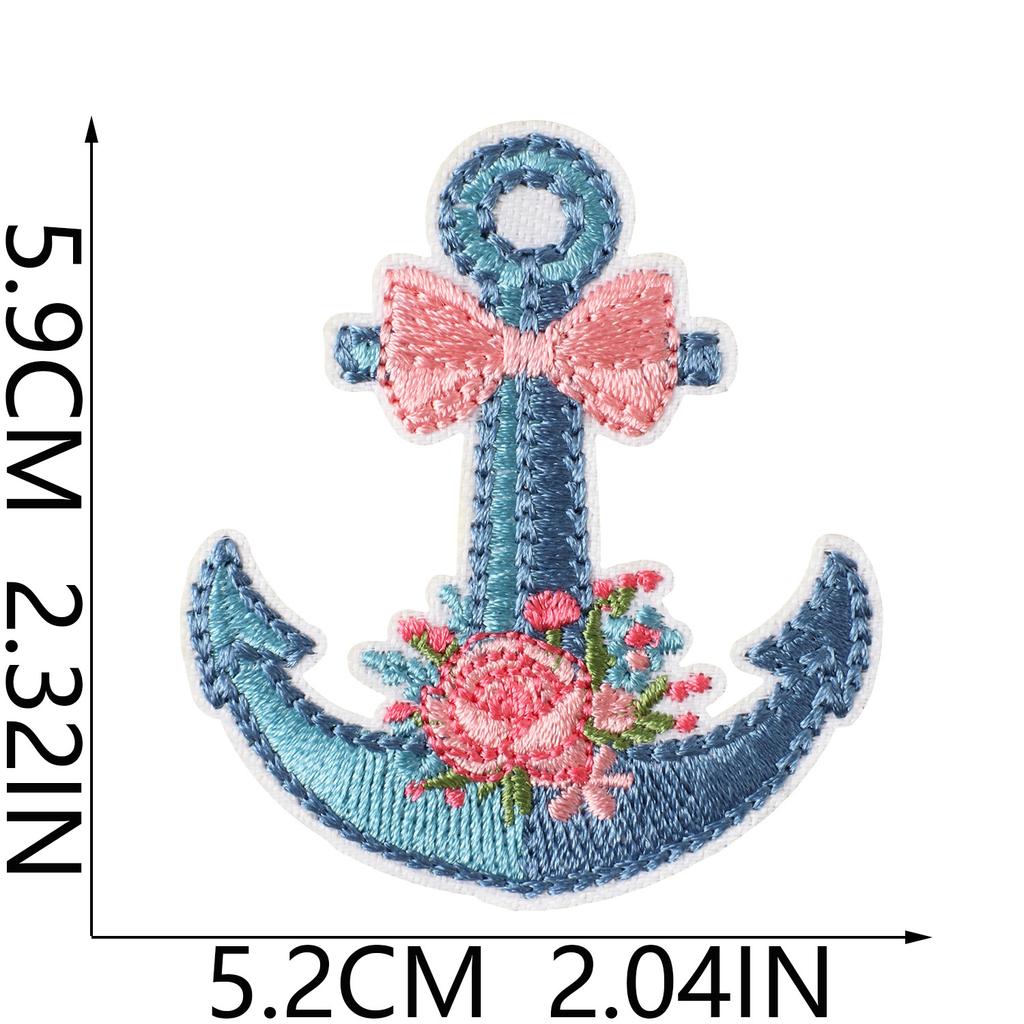 Summer Beach Style Embroidery Cloth Sticker Ironing Casual Clothing Backpack Shoes And Hats Personalized Decoration Repair Fabric Sticker