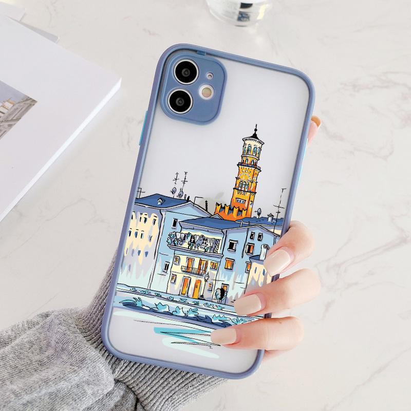 

Travelling world travel Street painting Color Phone Case For Iphone 15 11 14 12 13 Pro Max 7 8 PLUS SE2 X XS MAX XR Hard Cover 7 or 8 or SE2020