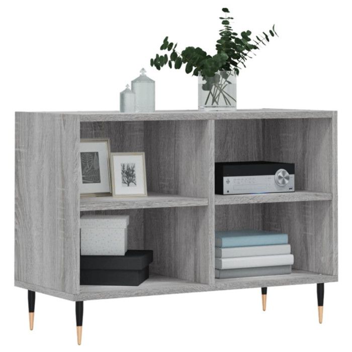 VidaXL Meuble TV gris sonoma 69,5 x 30 x 50 cm bois d'ingénierie 826962