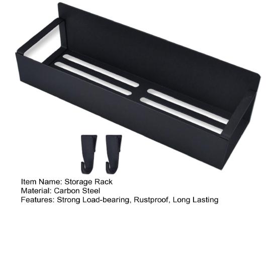 Yousheng Refrigerator Magnetic Spice Rack with Hooks Hollow Design Rustproof Strong Load-bearing Large Capacity Spice Rack Kitchen Storage Shelf