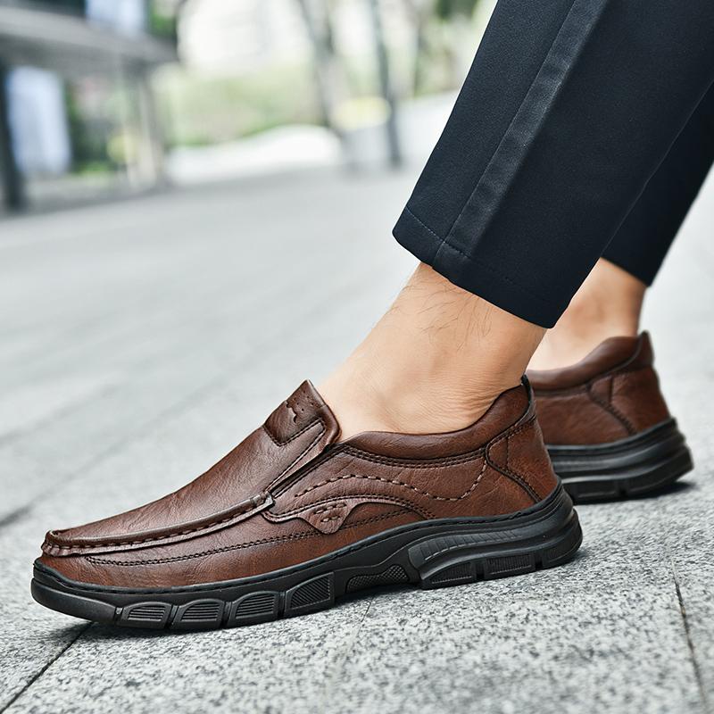 Fashion 2025 New Men's Penny Loafers Classic Slip-On Shoes Genuine Leather Business Casual Shoes for Men Non-Slip Comfortable Footwear