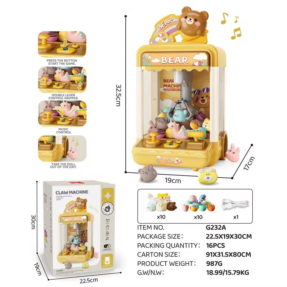 Doll Grabbing Machine Large Children'S Toy Clip Doll Egg Twisting Machine Girl Boy Mini Household Birthday Gift