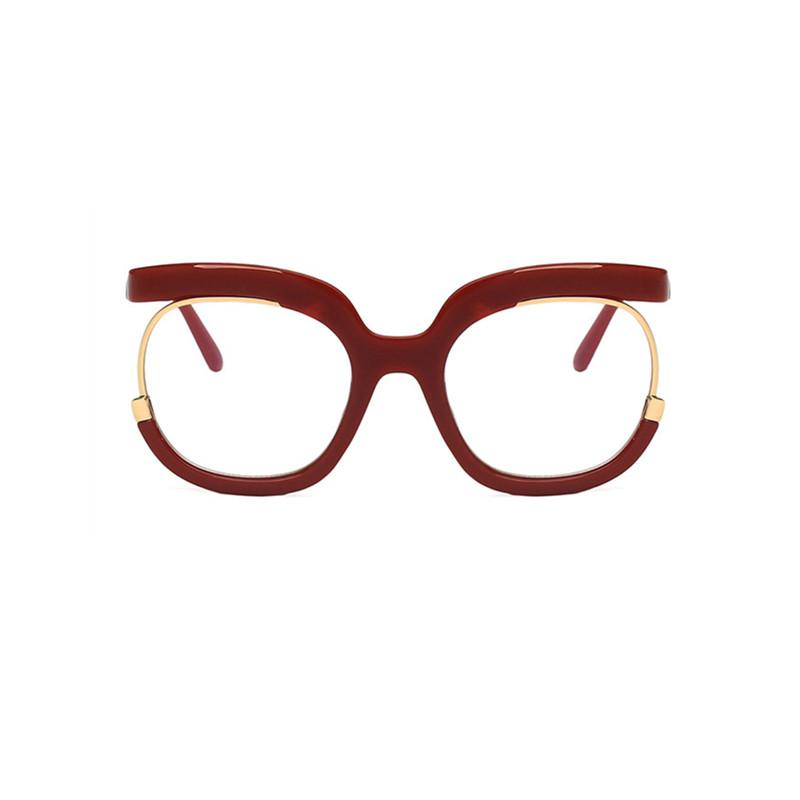 Leopard Print Red Oversized Square Reading Glasses Women Anti Blue Light  Fashion Computer Eyeglasses Frame Vision Distance