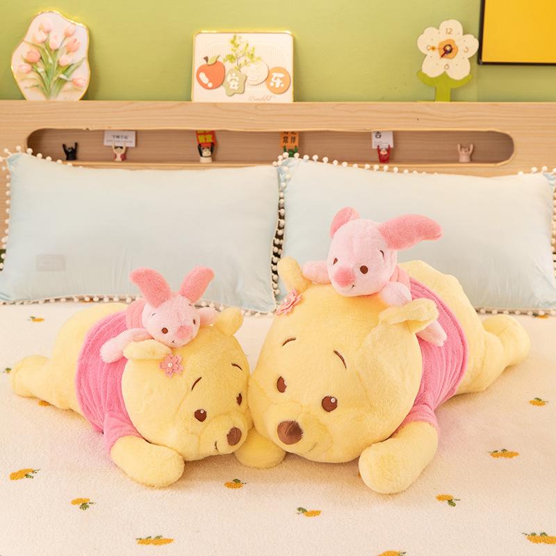 Entzückendes liegendes Bären-Plüschkissen - Ferkel & Winnie Puuh Puppe für Kinder und Mädchen
