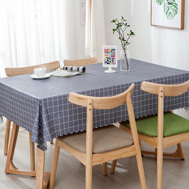 Nordic Plaid PVC Tablecloth: Oil-proof, Waterproof, Wash-free Table/Sofa Mat