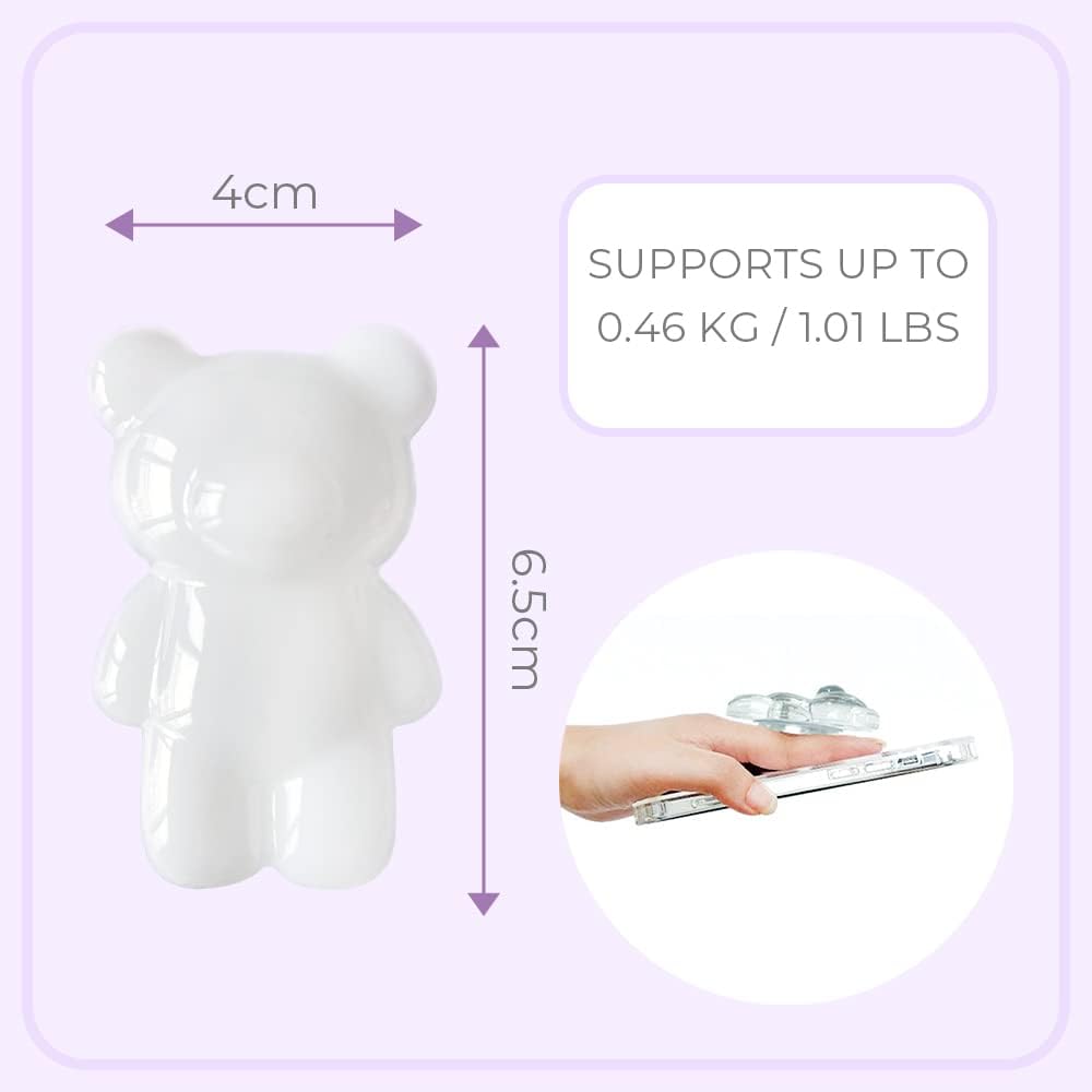 GRIPONG Fun 3D Gummy Bear Phone Grip - Expandable Collapsible Stand for Smartphones & Tablets - Bear Design, Secure Grip, Easy Attachment, and