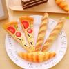 4pcs Creative Students Learning Stationery Simulation Pizza Ballpoint Pen Black Refill Hot Dog Bread Pen Funny and Interesting