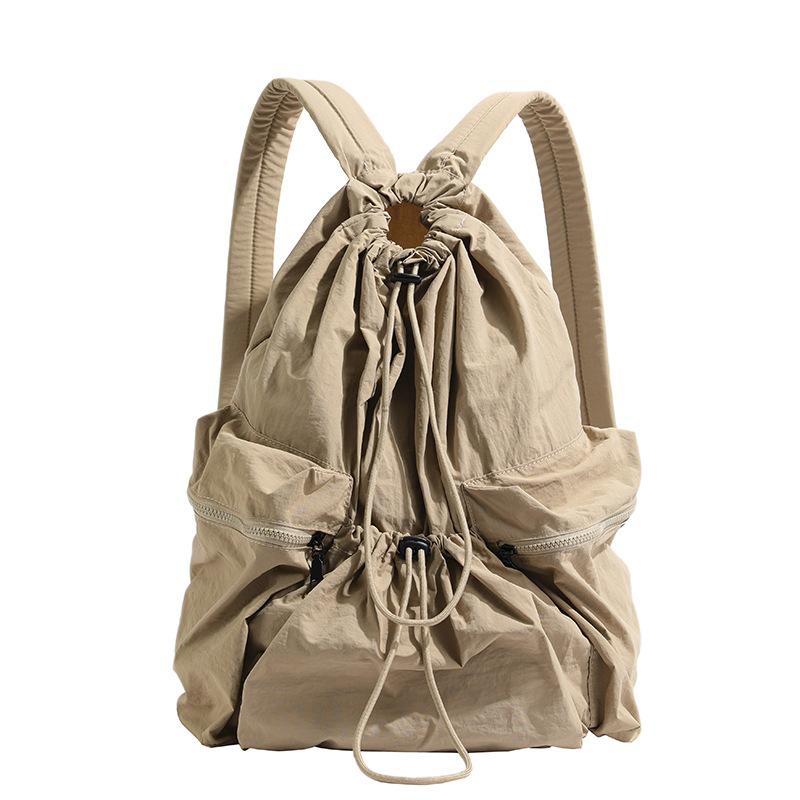Рюкзак на шнурке, повседневная студенческая школьная сумка хаки