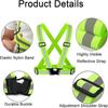 2 Pack Reflective Vest,Reflective Vest Running Gear with 4 PCS High Visibility Armbands,Suitable for Night Running Jogging Hiking Cycling Walking