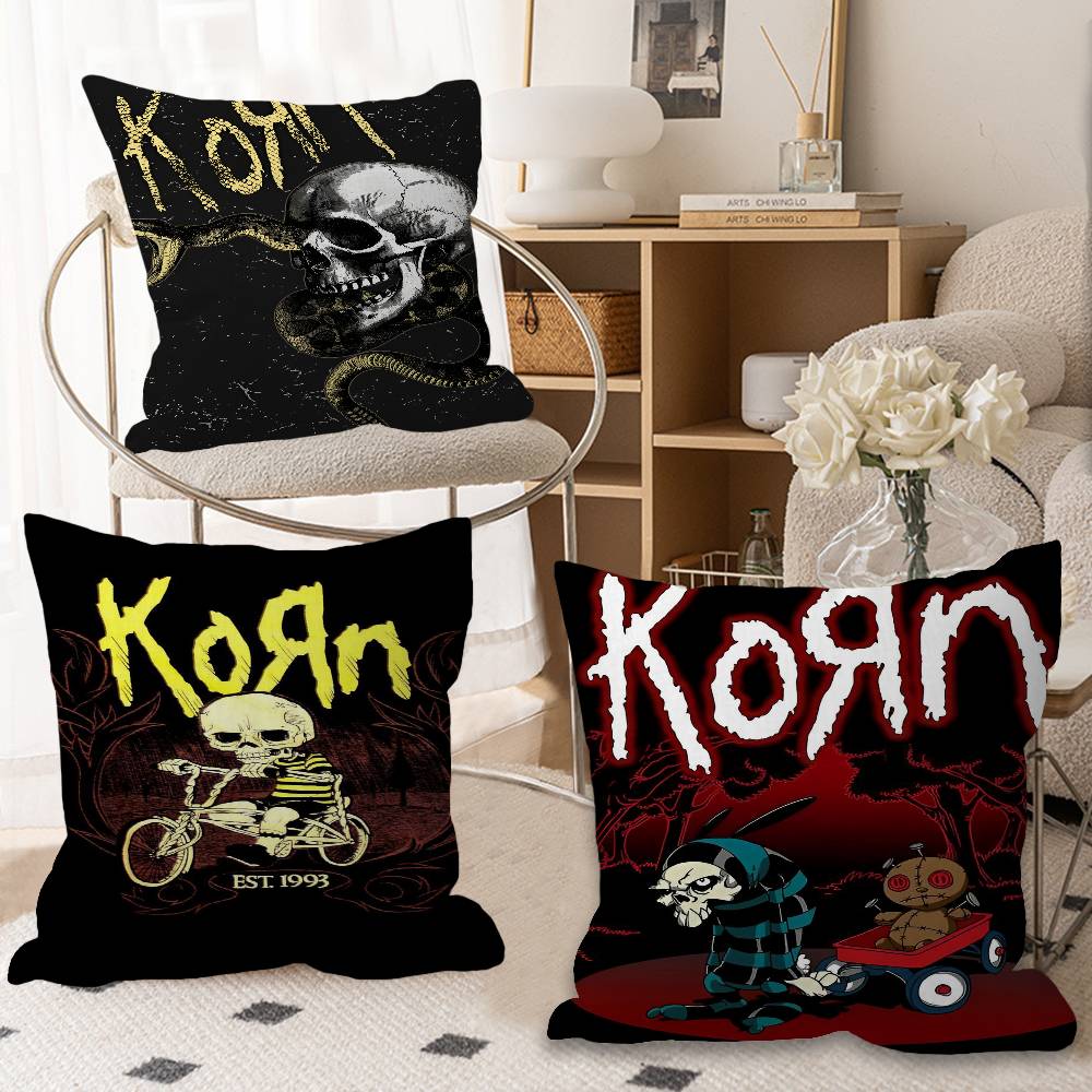 K-korn-Rock Band Cushion Cover Decorative Pillow Sofa Home Decor case pillow cases