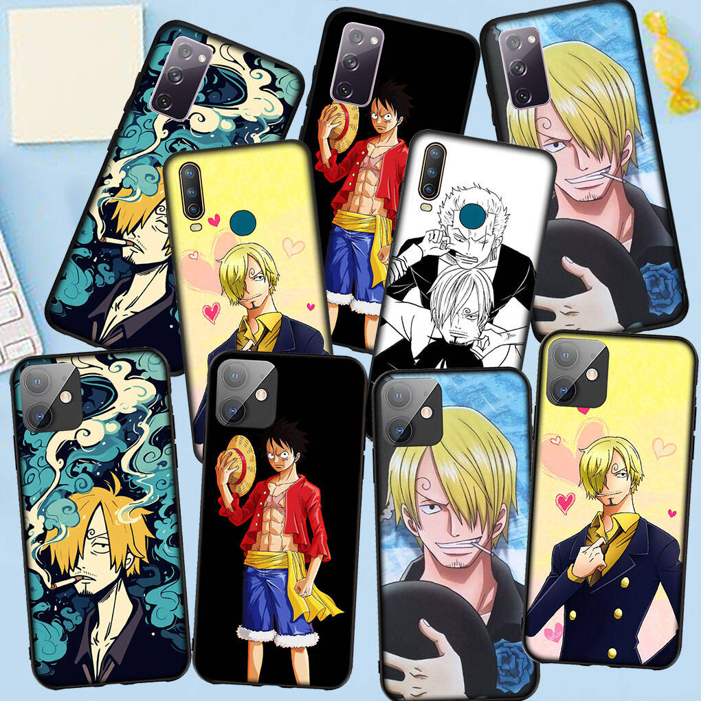 Phone Case for Samsung Galaxy S25 S23 S24 Ultra FE Plus A05 A06 A15 A16 A36 A37 A35 A54 A55 A56 A57 A25 A26 A53 A17 Funda Luffy One Pieces Sanji Cover