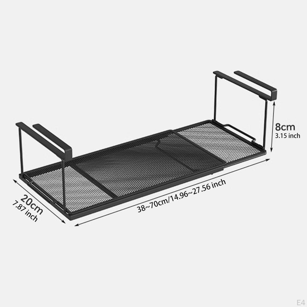 Adjustable Length Under Shelf Storage Solution for Kitchen and Pantry Areas