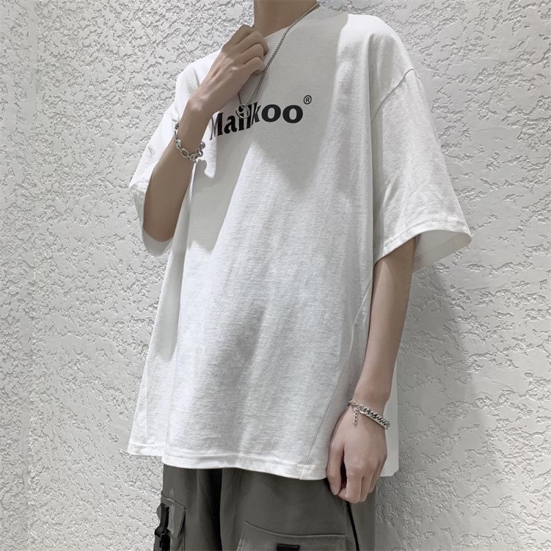 Men's Korean Style Loose Round Neck Short-Sleeve T-Shirt: Trendy, Versatile Summer Hip-Hop Streetwear