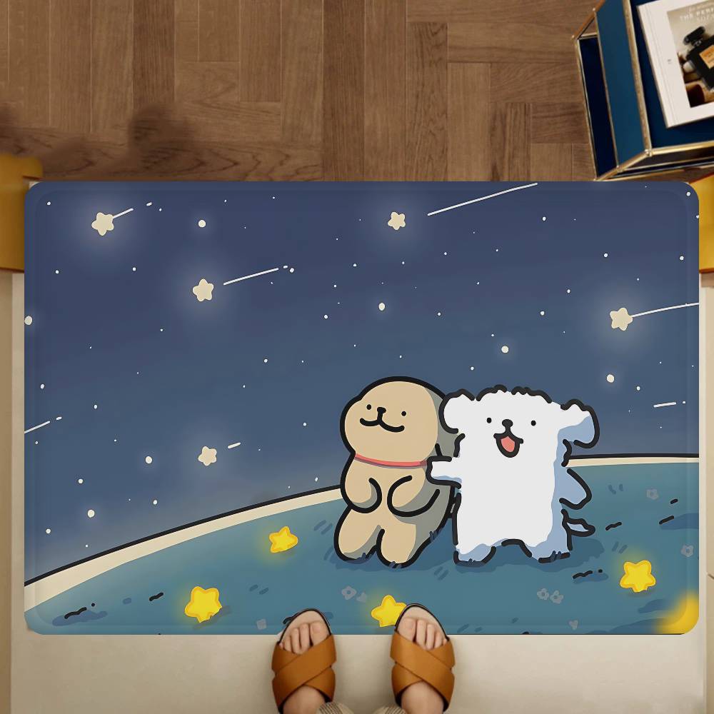 Pop Maltese Anime Cute Dog Door Mat Nordic Style Bedroom Living Room Doormat Home Balcony Anti-Slip Alfombra