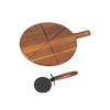 Wooden Pizza Board Round Tray Bread Board Steak Board Wooden Dessert Plate Wood
