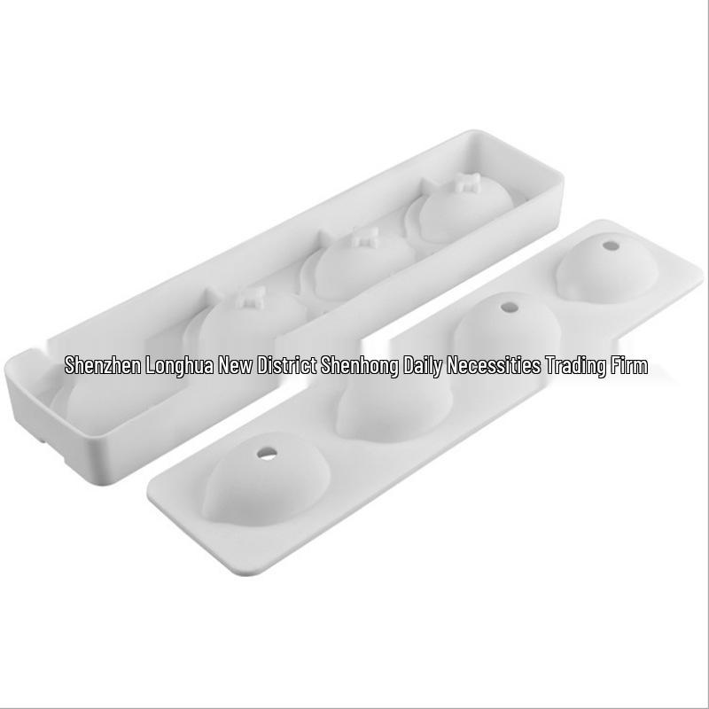 4-håls 3D Citronmousse Silikonkakform för DIY Bakning Franska Chiffondesserter