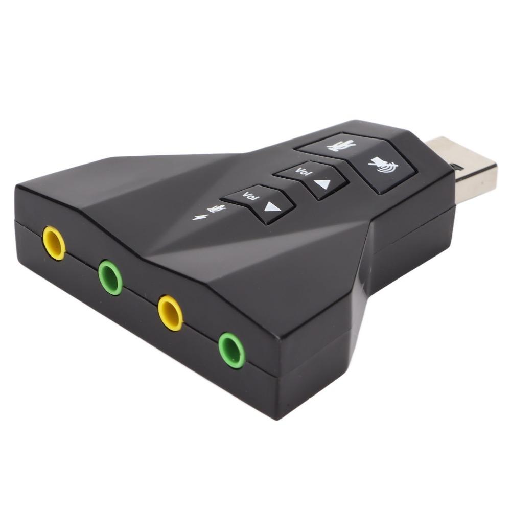 Dual Audio Interface USB Sound Card Independent Sound Card External Sound Adapter  For Headphone