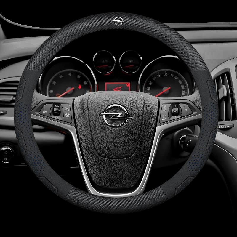 Car Steering Wheel Cover For Opel OPCline Astra Corsa Grandland Insignia Mokka Vectra GTC Tigra Vivaro Zafira Auto Accessories