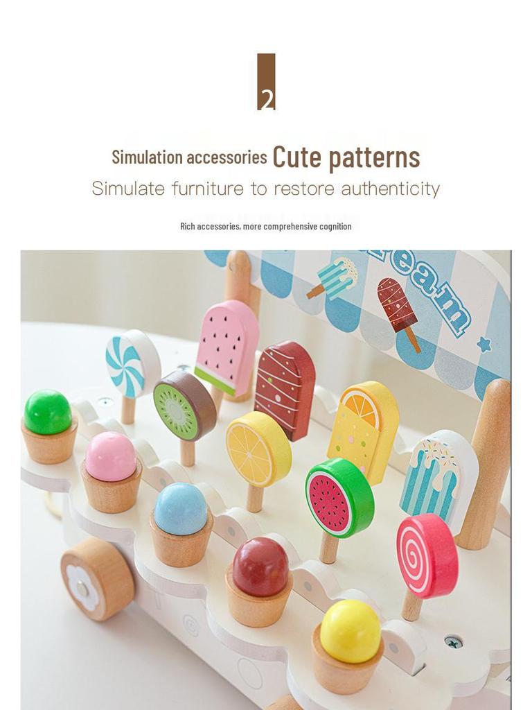 Wooden Danish Ice Cream & Tea Playhouse Toy for Kids & Parents