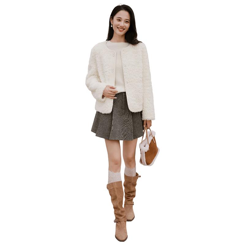 Xiangying Women s  Meimeirong  Faux Fur Short Winter Jacket XL