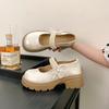 Fashion Hot Selling 2025 Thick Bottom Mary Jane Shoes Women Autumn New Pumps Fashion Pearl Retro Thick High Heel Loafers Women's Shoes